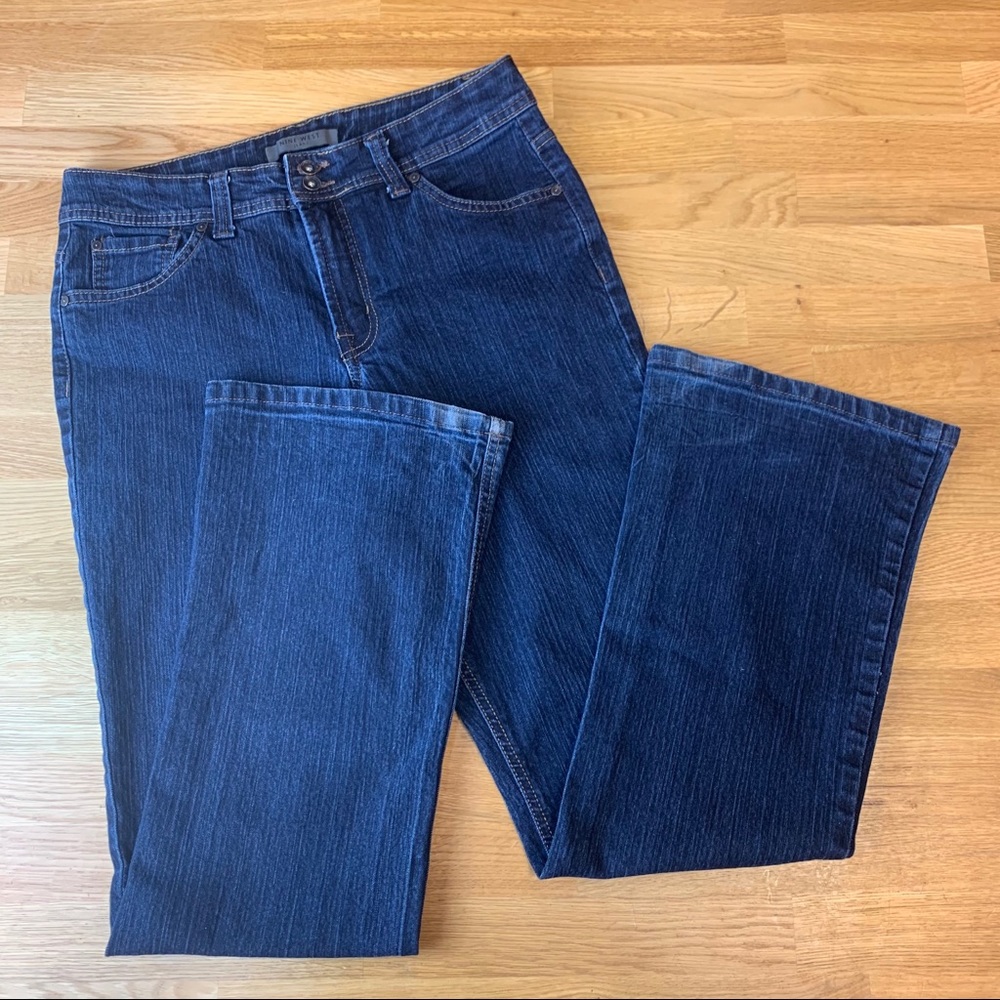 10 Nine West Dark Wash Slight Flare Jean